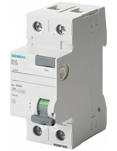 Disyuntor Siemens  300ma  2x63 A Inmuniz  5sm1616-0
